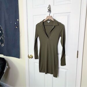 ✧･ﾟarmy green bodycon dress